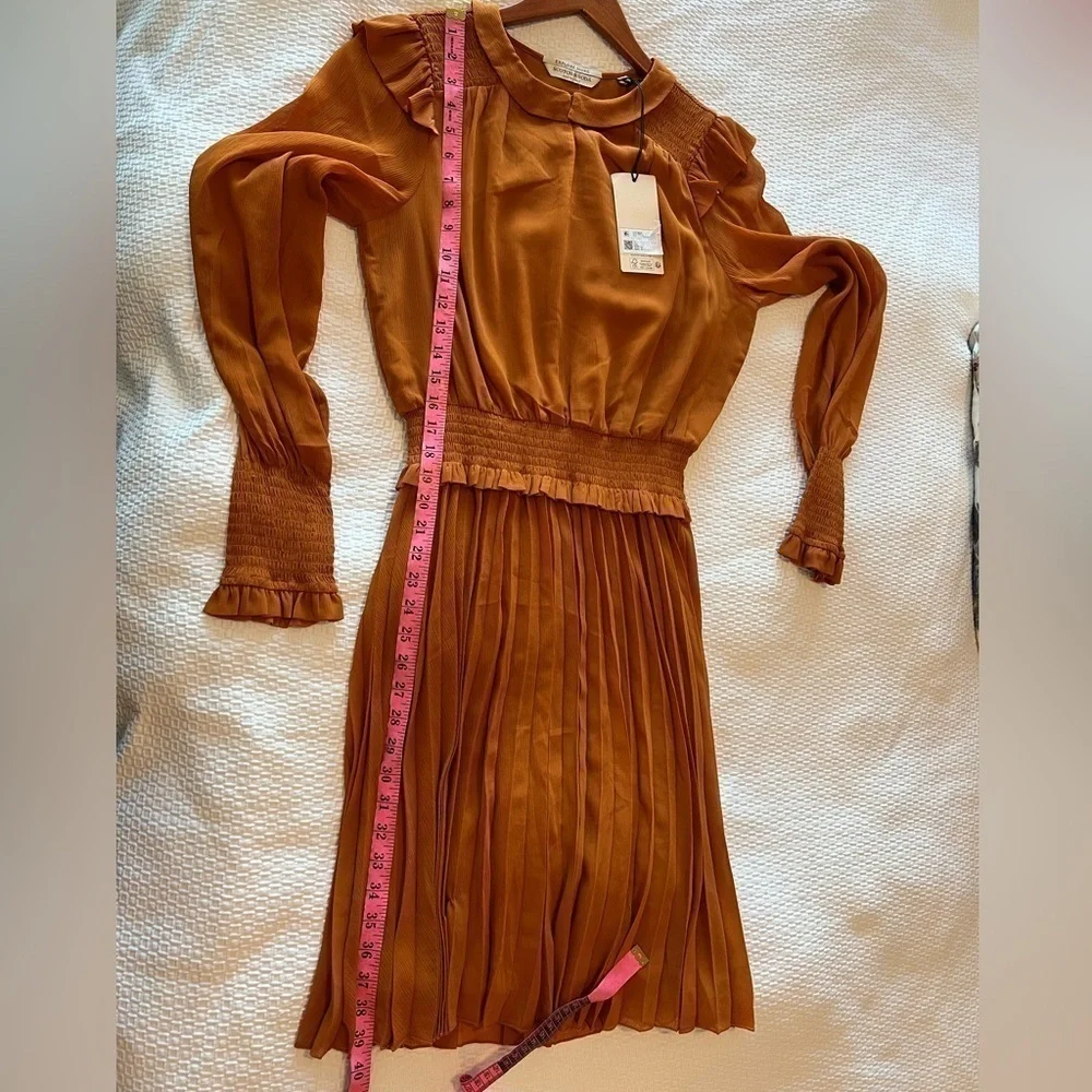 Scotch & Soda Smocked Mini Dress in Pumpkin Spice